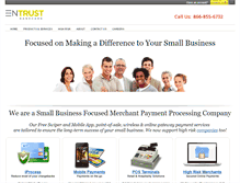 Tablet Screenshot of entrustbankcard.com